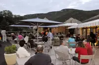 Het terras van het restaurant